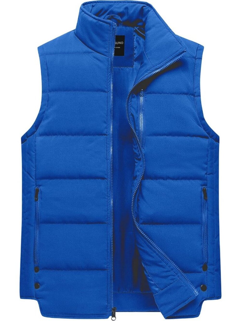 Men's Casual Puffer Vest Jacket - Lightweight, Stand Collar, Outdoor Layering